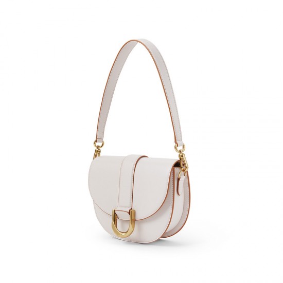 Charles Keith Horseshoe Buckle Saddle Bag Pink